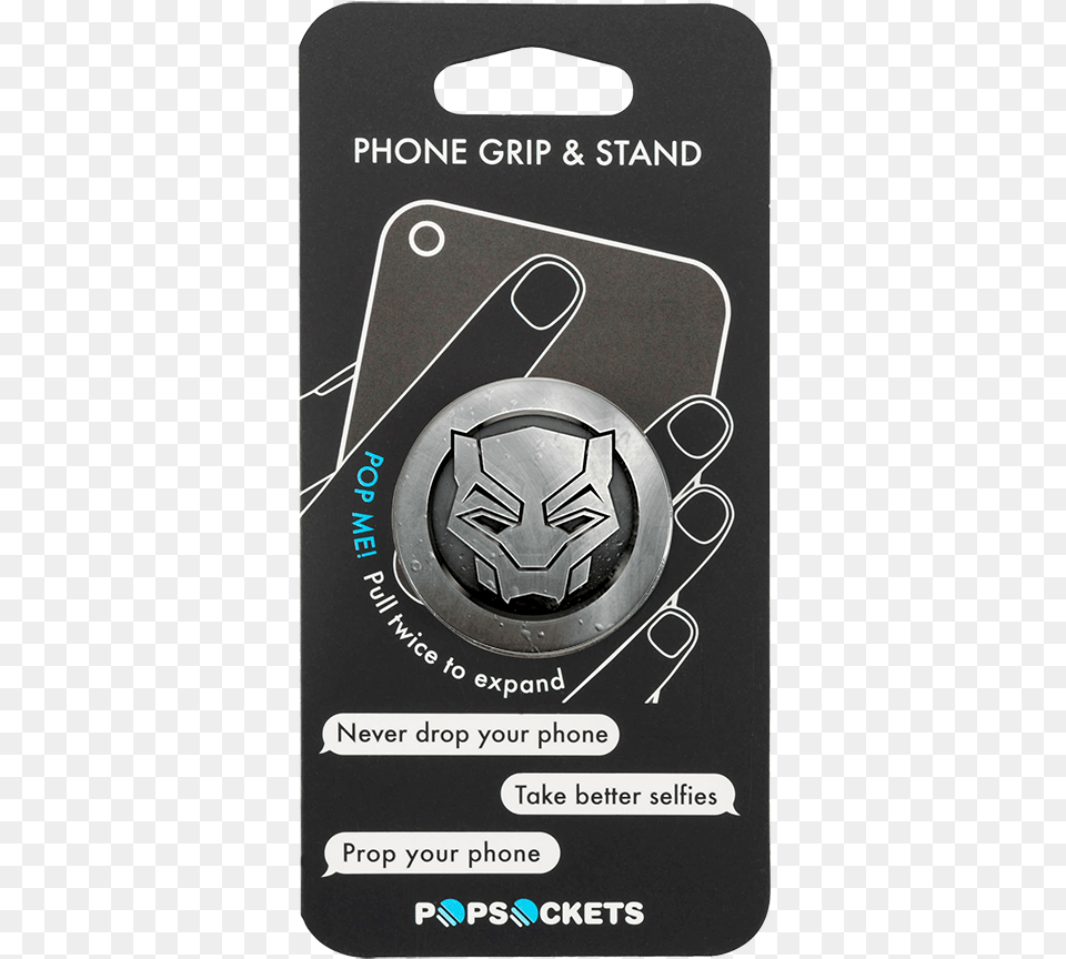 Marvel Black Panther Monochrome Icon Popsocket Ocean From The Air Popsocket, Electronics, Mobile Phone, Phone, Logo Free Png Download