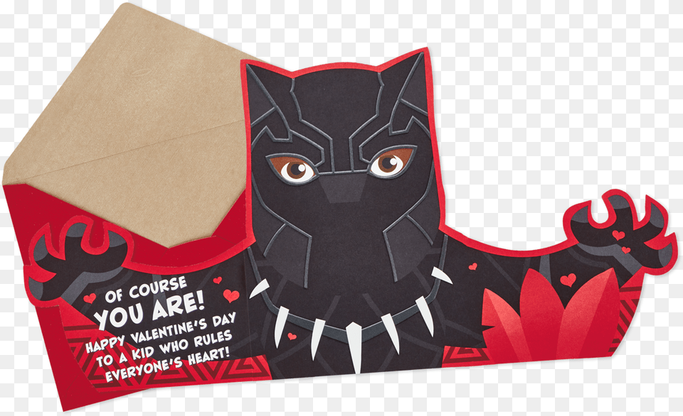 Marvel Black Panther Valentine39s Day Card For Cat, Animal, Mammal, Pet, Face Free Png