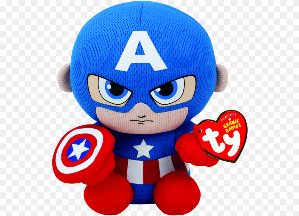 Marvel Captain America Beanie Babiestitle Marvel Captain America Beanie Baby, Toy Free Transparent Png