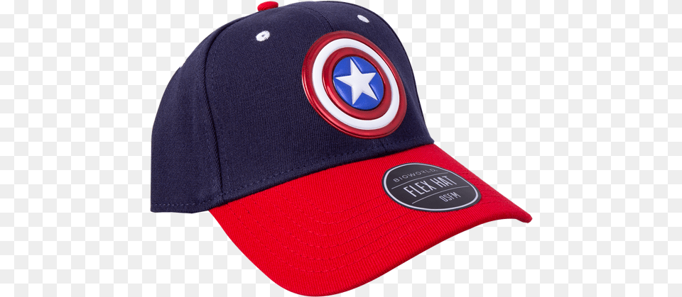 Marvel Captain America Shield Red U0026 Blue Cap Baseball Cap, Baseball Cap, Clothing, Hat Png