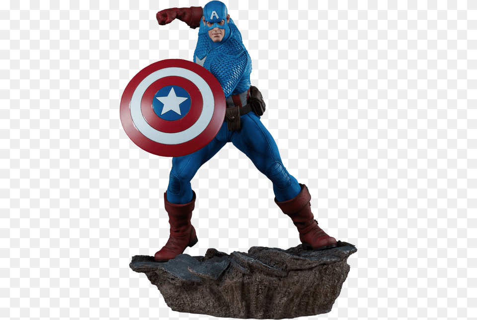 Marvel Captain America Statue, Clothing, Costume, Person, Adult Free Png