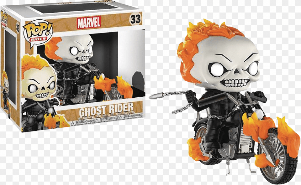 Marvel Classic Ghost Rider Funko Pop Ride Vinyl Figure Marvel Funko Pop Ghost Rider, Baby, Person, Machine, Wheel Free Png