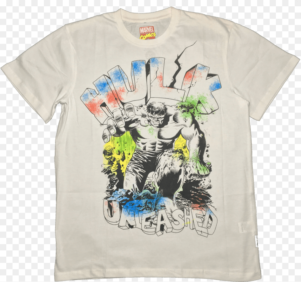 Marvel Comics Hulk White T Shirt Bio World Active Shirt, Clothing, T-shirt, Adult, Male Free Png