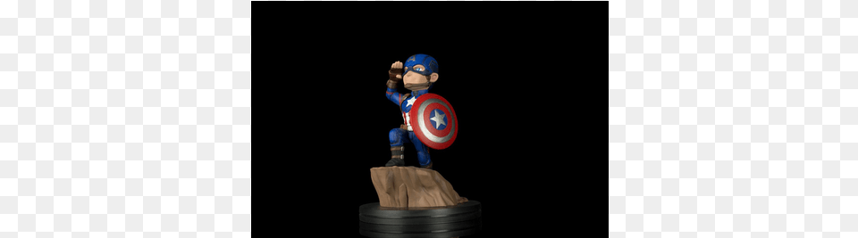 Marvel Comics Q Fig Figure Captain America Civil War Captain America Q Fig, Figurine, Baby, Person Free Png