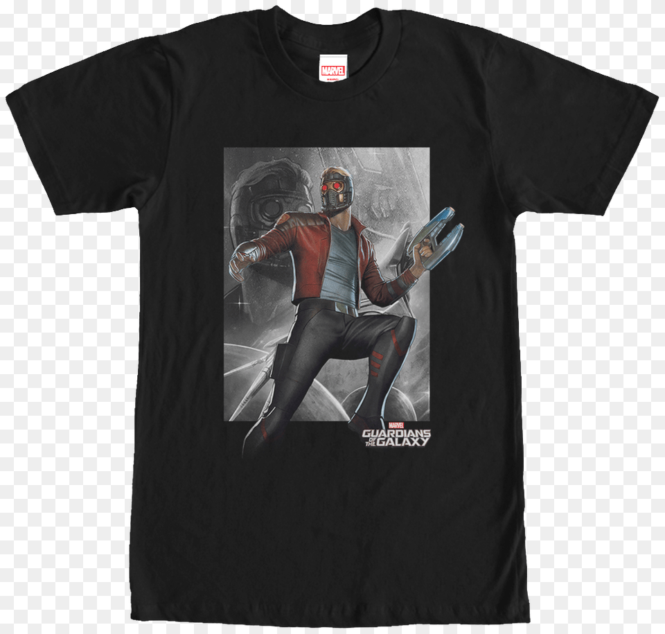 Marvel Comics Star Lord Guardians Of The Galaxy T Shirt Star Lord, Clothing, T-shirt, Adult, Female Png Image