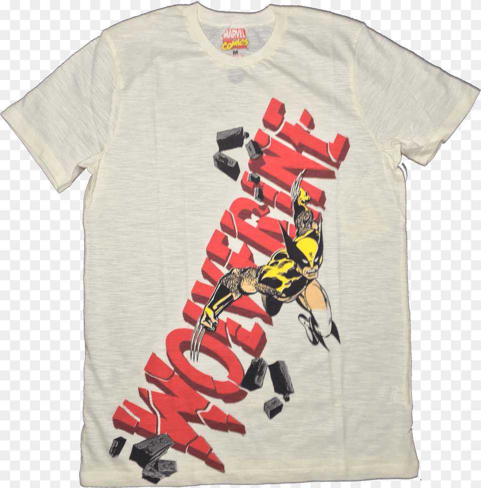 Marvel Comics Wolverine White T Shirt Bio World Active Shirt, Clothing, T-shirt, People, Person Free Png Download