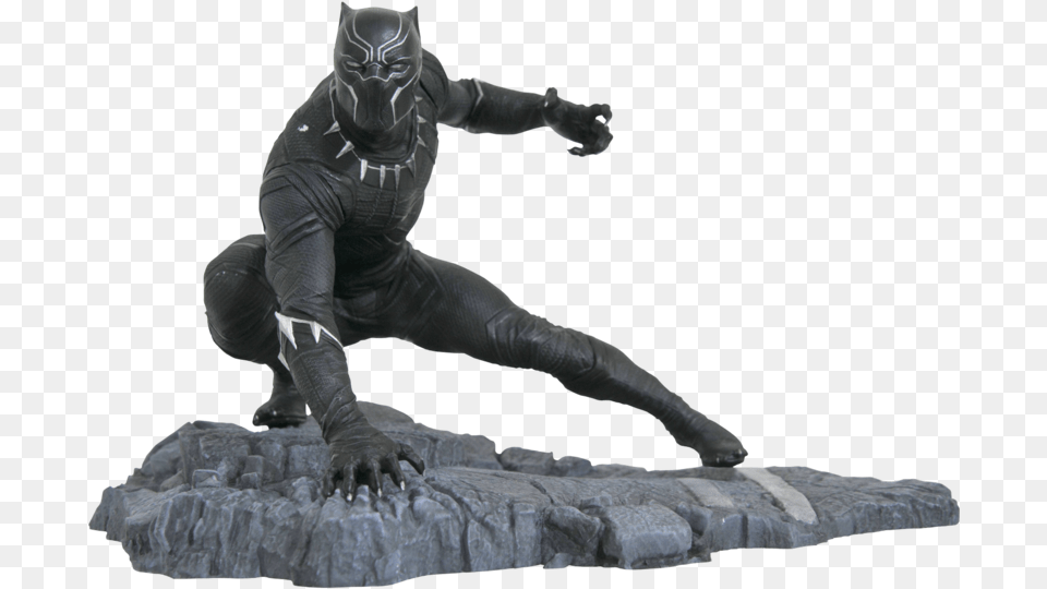 Marvel Gallery Black Panther Black Panther Diamond Select, Adult, Male, Man, Person Free Png