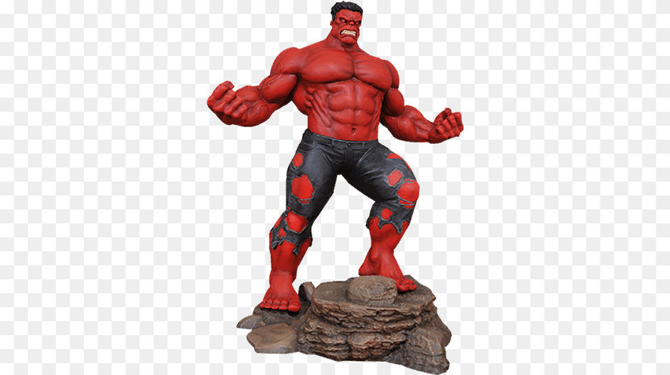 Marvel Gallery Red Hulk, Adult, Figurine, Male, Man Png Image