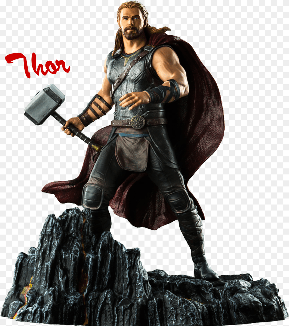 Marvel Gallery Thor Ragnarok Thor Infinity War Statue, Adult, Male, Man, Person Png