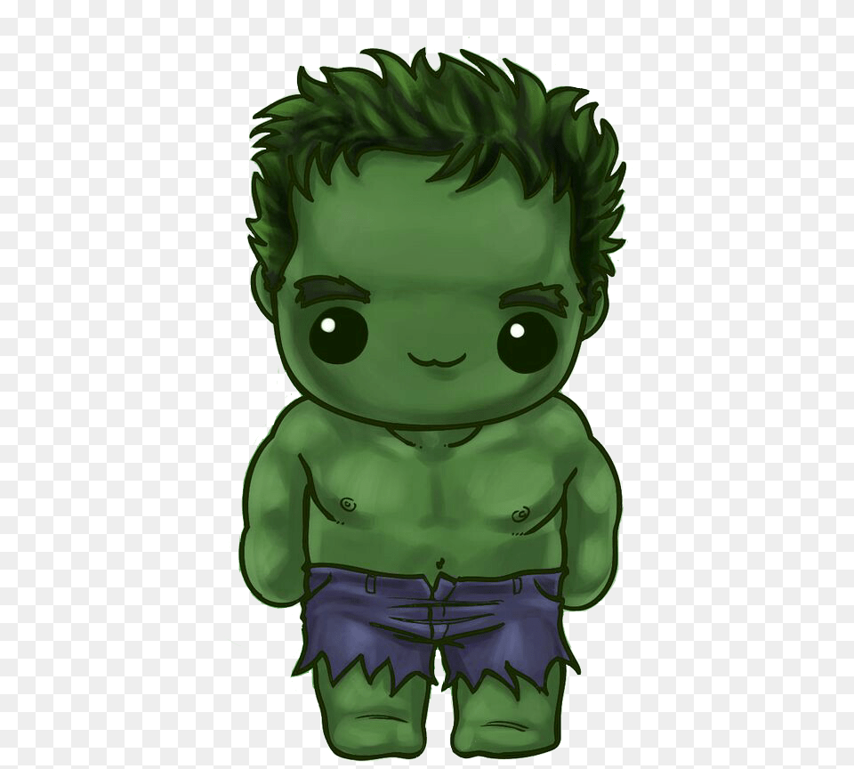 Marvel Hulk Avengers Marvel Chibi, Green, Alien, Baby, Person Png