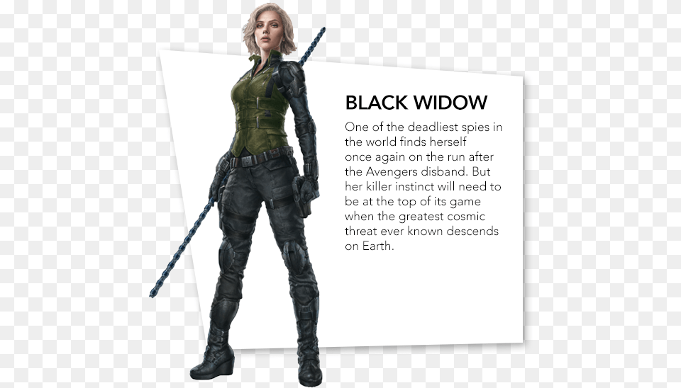 Marvel Infinity War Black Widow, Adult, Man, Male, Person Png