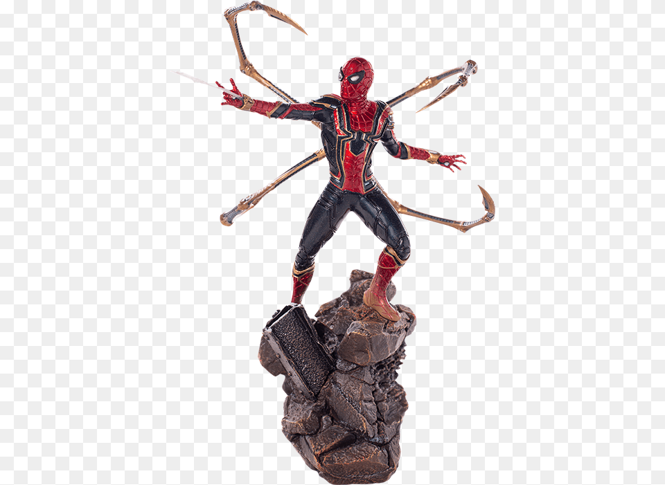 Marvel Iron Spider Man Statue, Adult, Male, Person, Weapon Free Png
