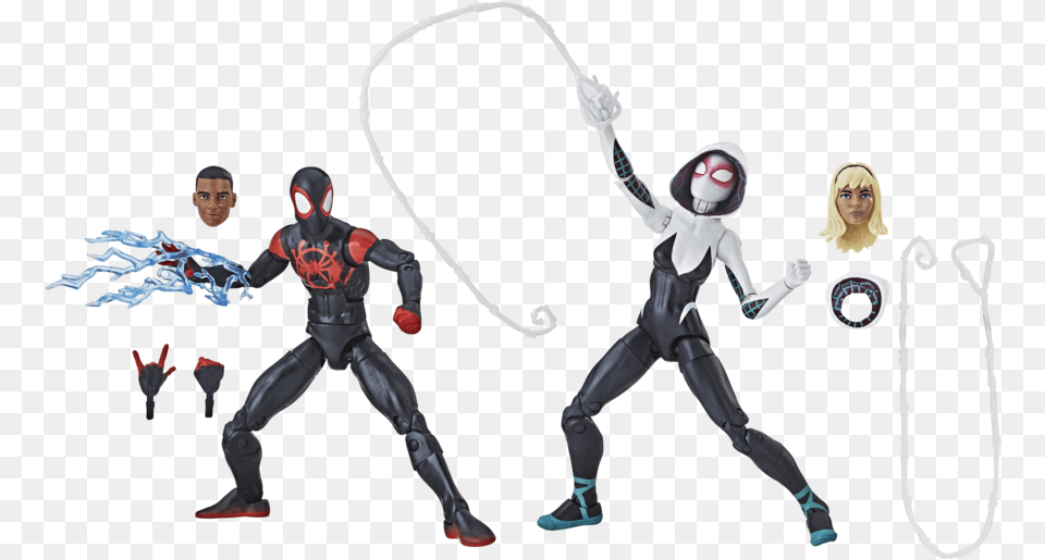 Marvel Legends Miles Morales And Spider Gwen, Adult, Person, Man, Male Png Image