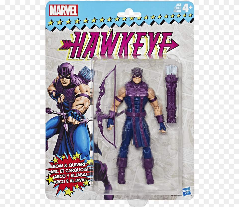 Marvel Legends Retro Hawkeye, Book, Comics, Publication, Person Free Png