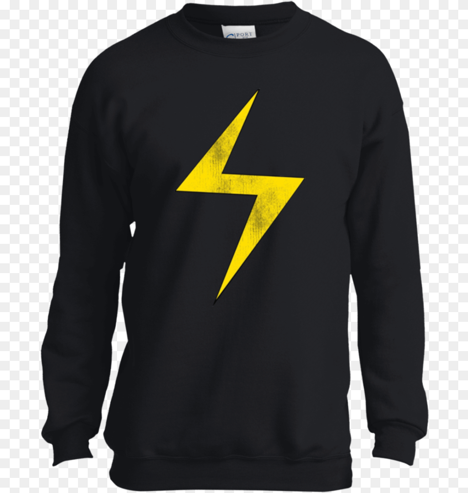 Marvel Lightning Bolt Ms Computer Science T Shirt Design, Clothing, Long Sleeve, Sleeve, Coat Free Png