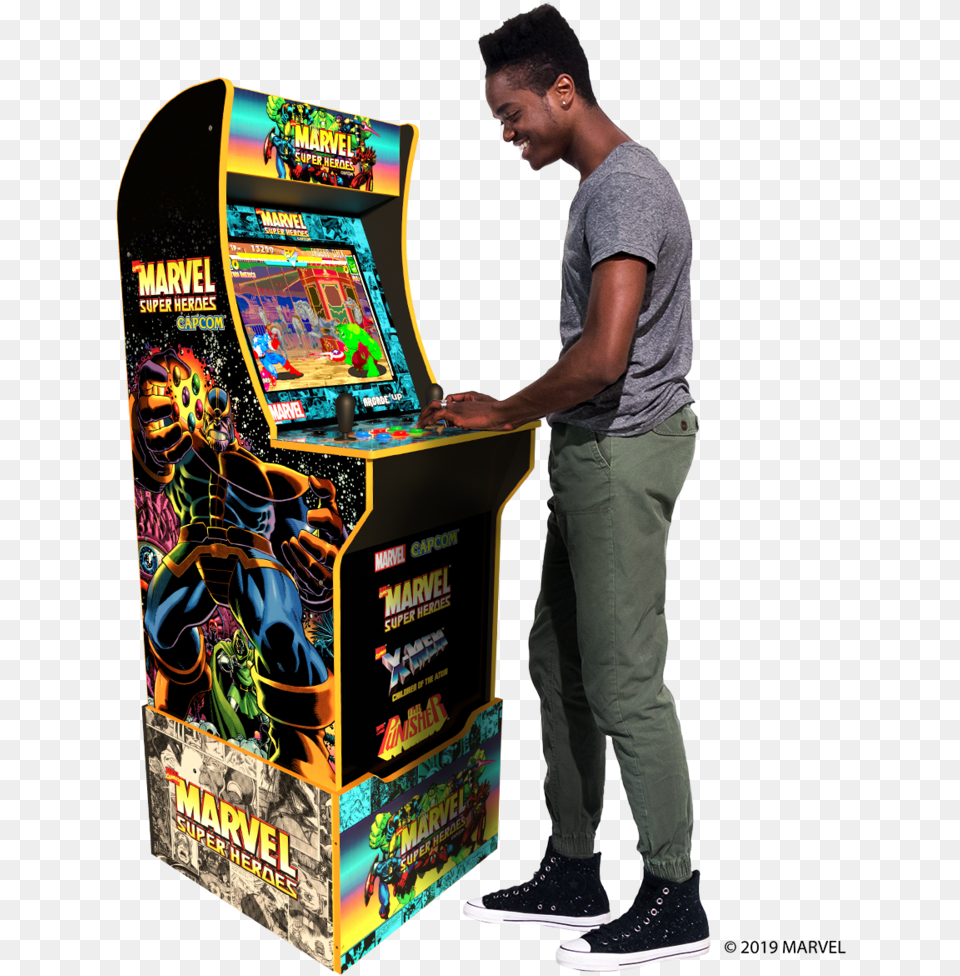 Marvel Limited Edition 1 Marvel Super Heroes Arcade, Adult, Person, Man, Male Free Transparent Png