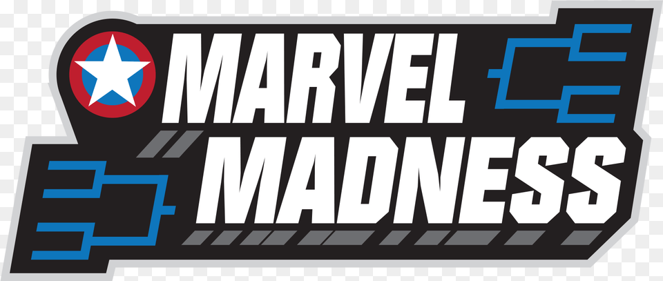 Marvel Madness And The Winner Is Marvel Madness Logo March Madness Logo Transparent, Scoreboard, Text Free Png