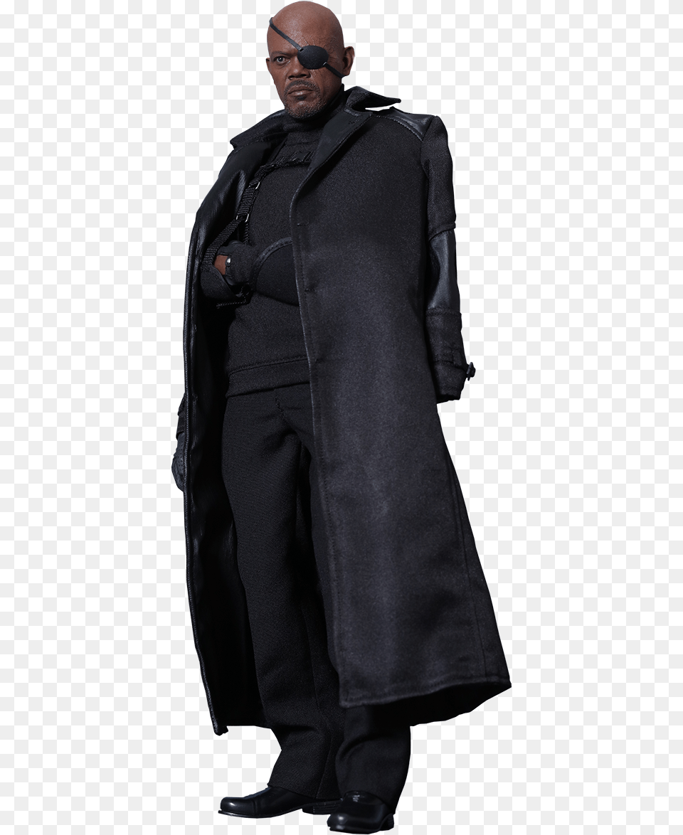 Marvel Nick Fury, Clothing, Coat, Overcoat, Fashion Png Image