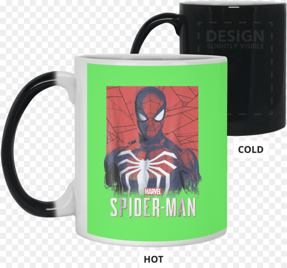 Marvel S Spider Man Game Logo Portrait Graphic Color Mug, Cup, Adult, Person, Female Free Png Download