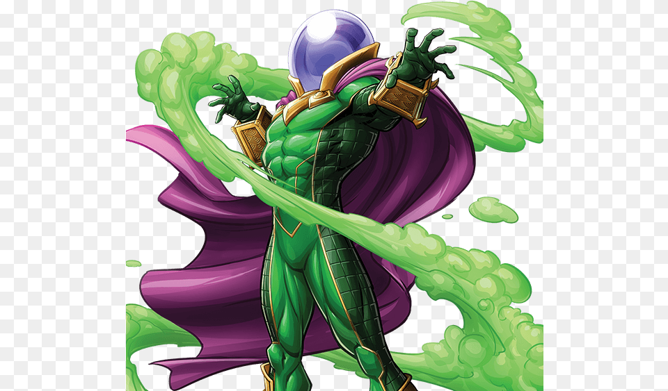 Marvel Spider Man Mysterio Marvel39s Spider Man Mysterio, Graphics, Art, Purple, Green Png Image