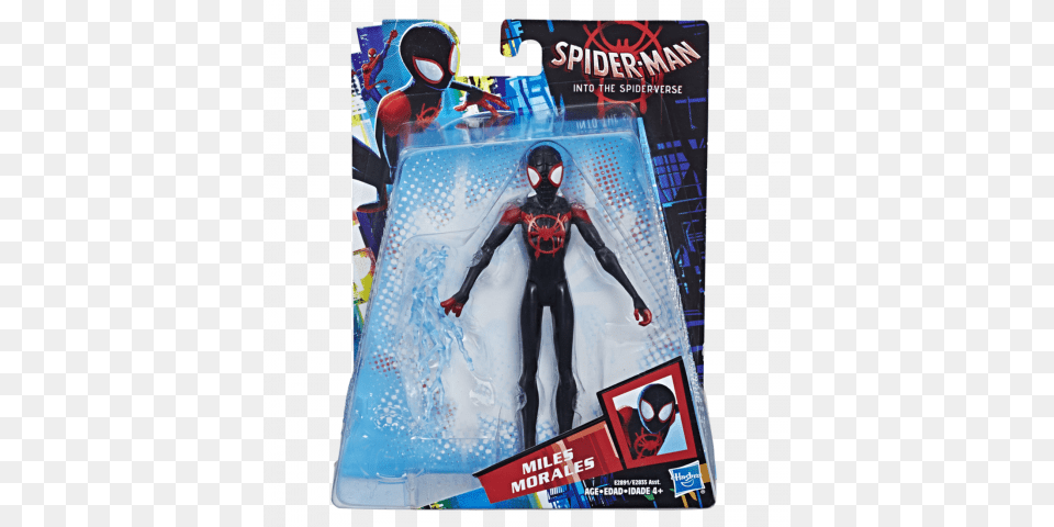 Marvel Spiderman Movie 6 Inch Figure Miles Morales Spider Man Into The Spider Verse, Adult, Female, Person, Woman Free Png