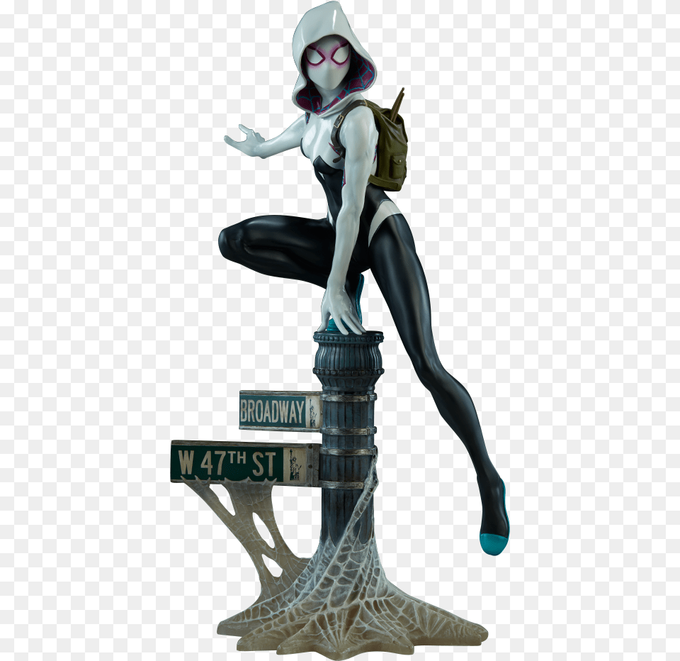 Marvel Statue Spider Gwen Gwen Spider Statua, Adult, Female, Figurine, Person Free Transparent Png