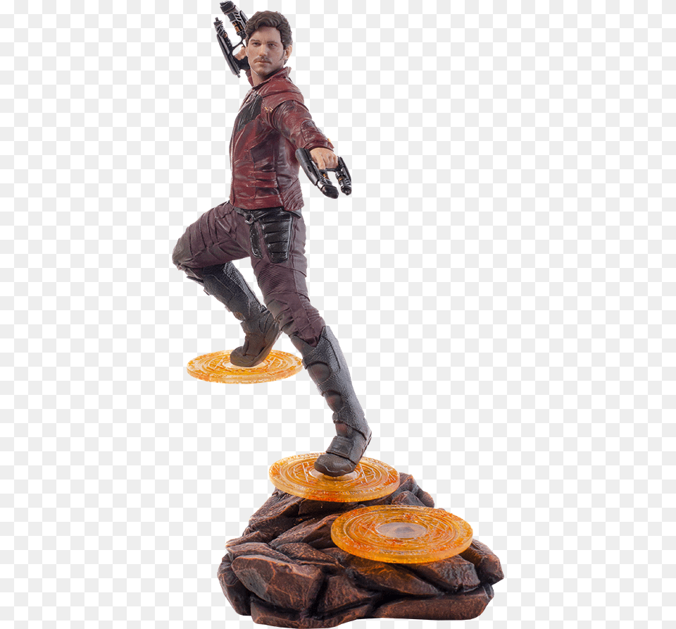 Marvel Statue Star Iron Studios Star Lord, Clothing, Coat, Jacket, Adult Free Transparent Png