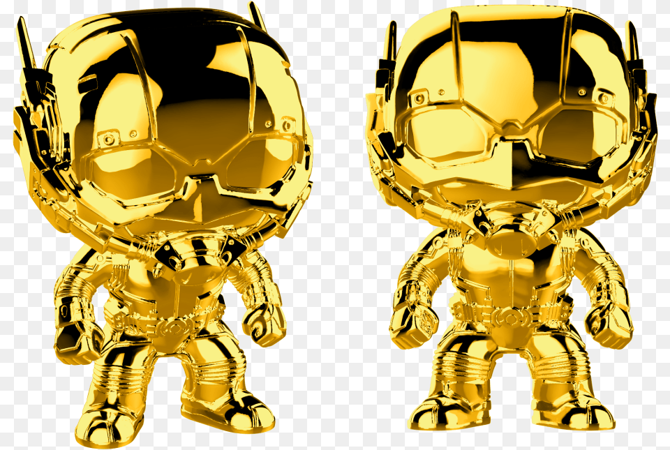 Marvel Studios Ant Man Funko Gold, Glass, Person, E-scooter, Transportation Png Image