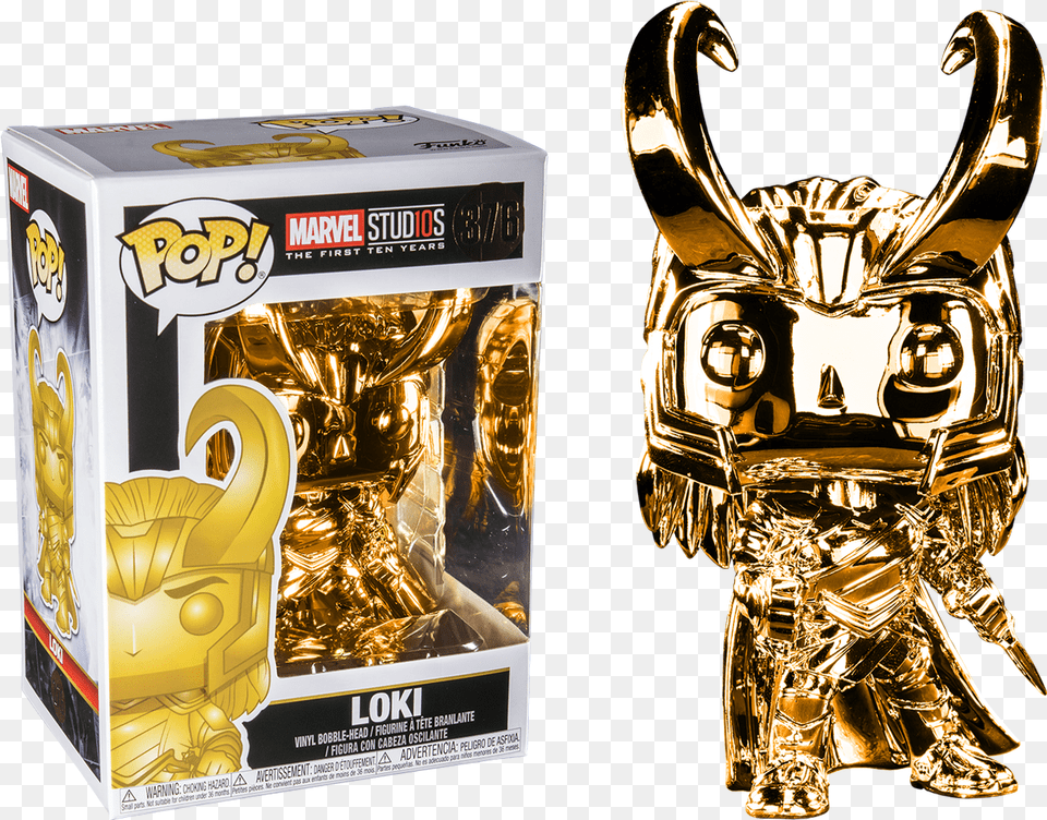 Marvel Studios The First Ten Years Loki Gold Chrome Pop Funko Pop Loki Chrome, Treasure, Adult, Bride, Female Png