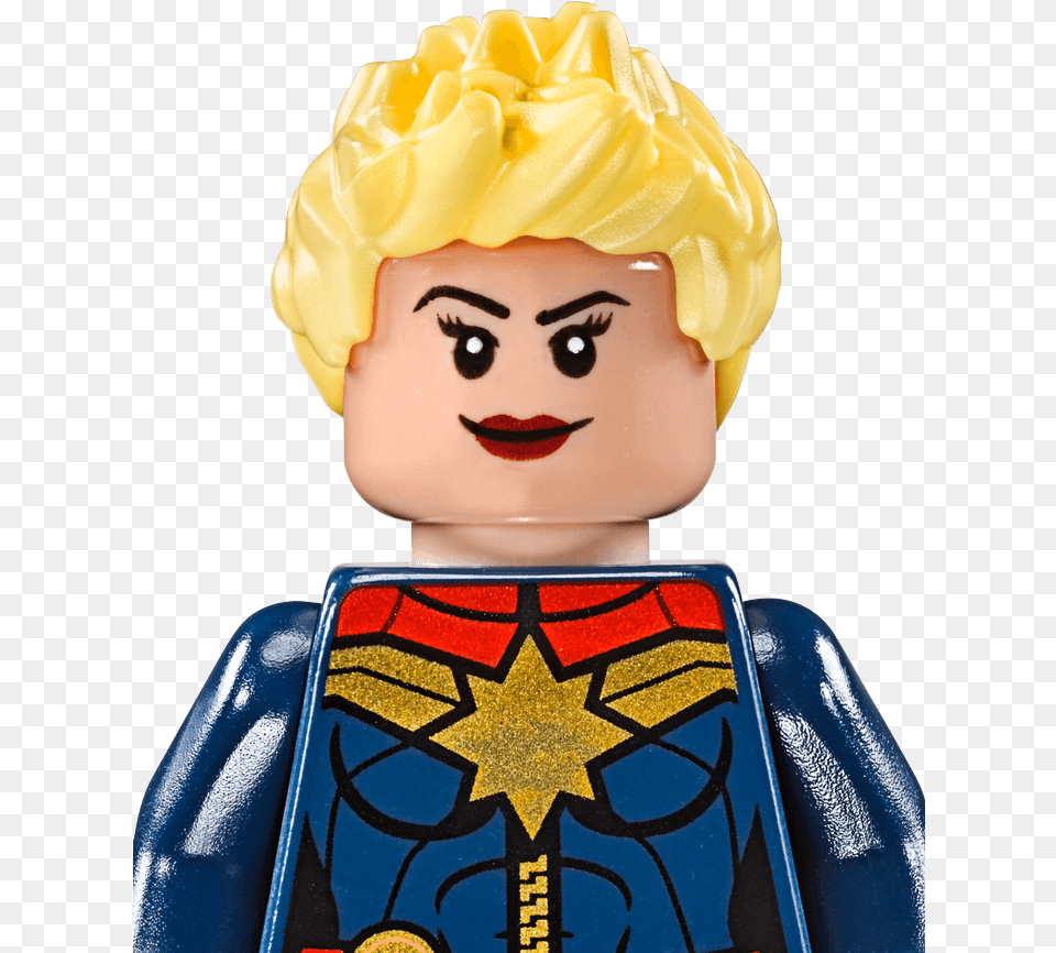 Marvel Super Heroes Lego Lego Marvel Superheroes 2 Captain Marvel, Baby, Doll, Face, Head Free Png Download