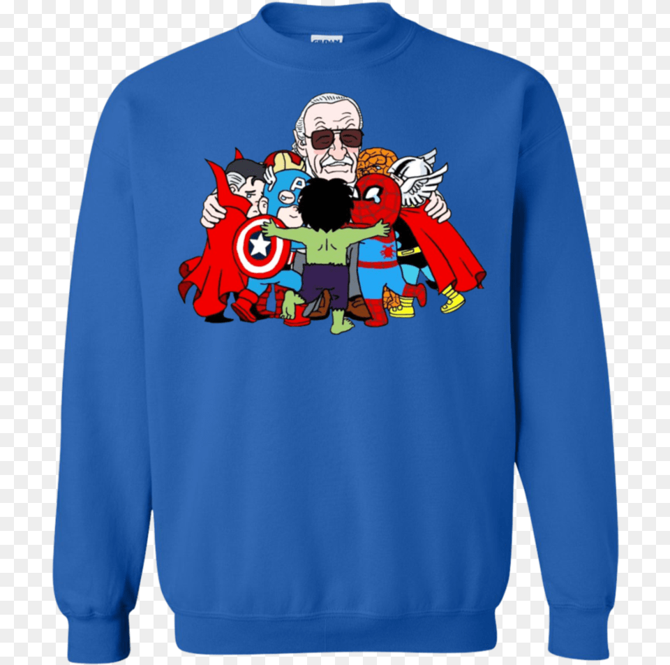 Marvel Super Heroes Stan Lee Father Of Marvel Superheroes Sweater, Sweatshirt, Knitwear, Clothing, Male Free Transparent Png