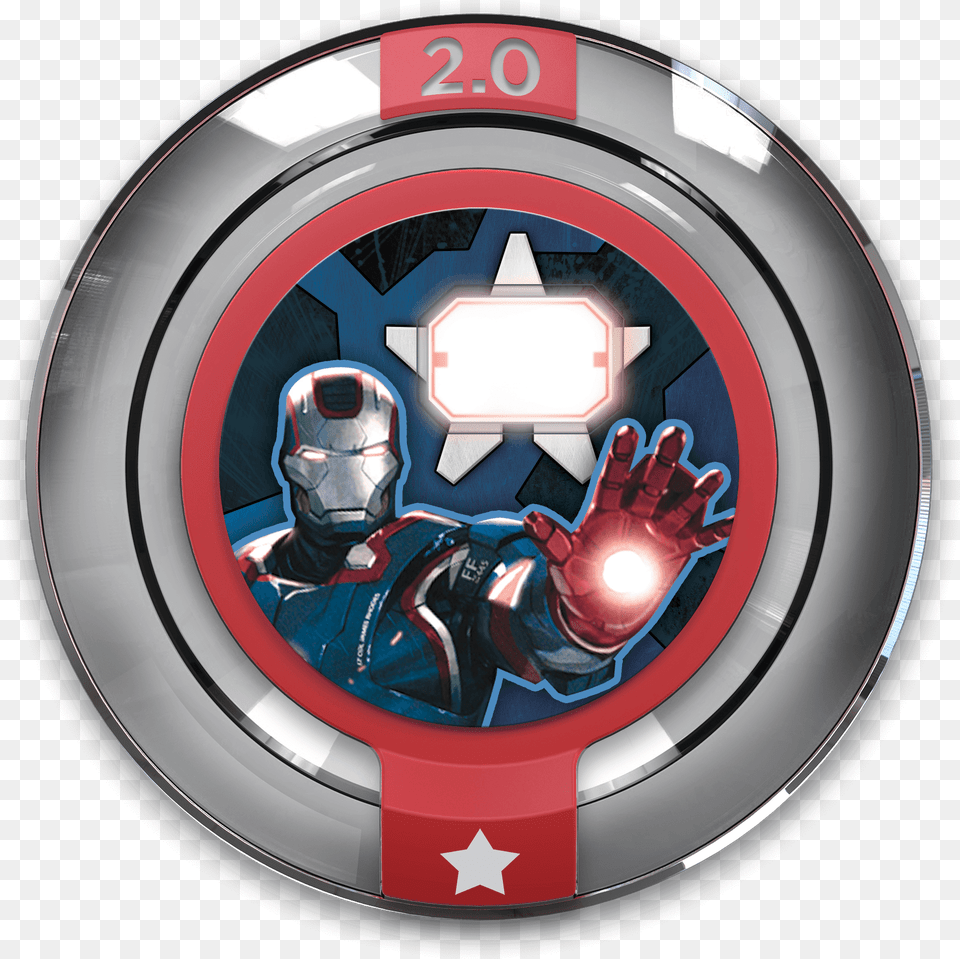Marvel Team Up Iron Patriot Disney Infinity 20 Power Disk, Adult, Male, Man, Person Free Png