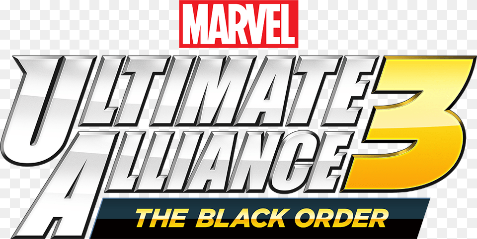 Marvel Ultimate Alliance 3 Logo Marvel Ultimate Alliance 3 The Black Order Logo, Scoreboard, Publication, Text Free Png Download