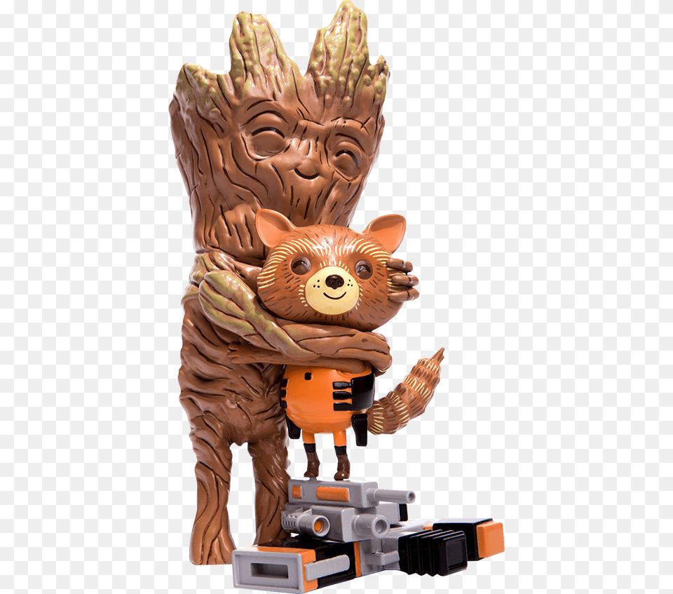 Marvel Vinyl Collectible Rocket And Groot Treehugger Rocket Guardianes De La Galaxia Figura, Person Png