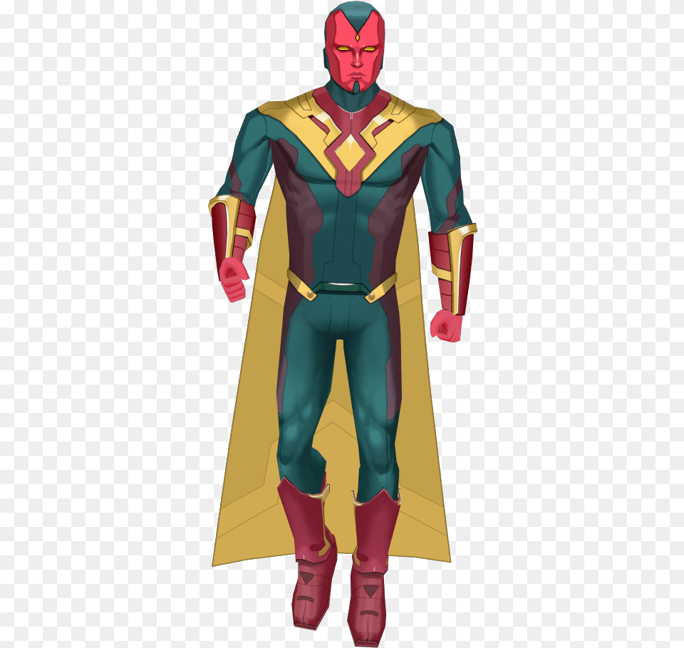 Marvel Vision Transparent Images Vision Avengers Hd, Cape, Clothing, Costume, Person Png Image