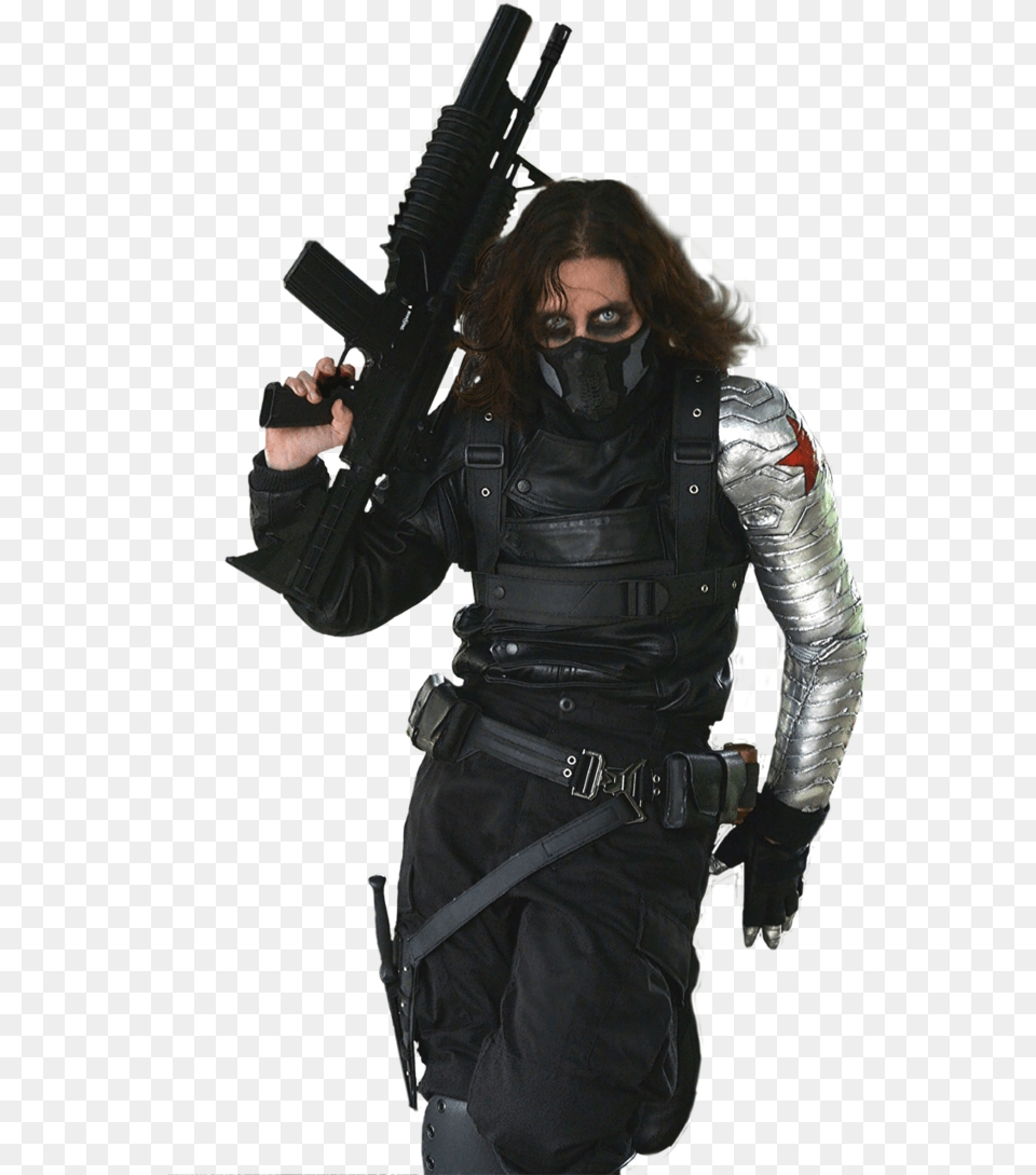 Marvel Vs Capcom Infinite Winter Soldier, Weapon, Firearm, Adult, Person Png