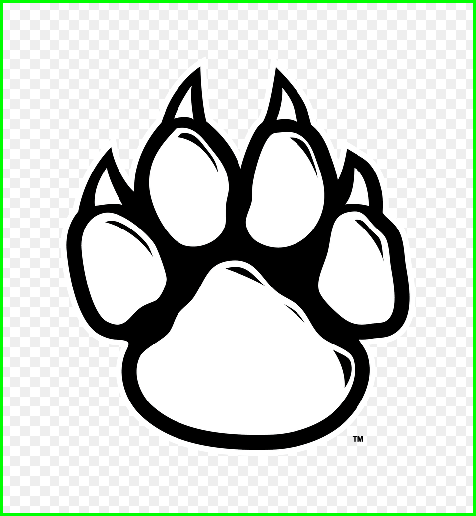 Marvelous Animal Print Cat Paw Clipart Best Of Wolf Paw Print Outline, Electronics, Hardware, Stencil, Claw Free Transparent Png