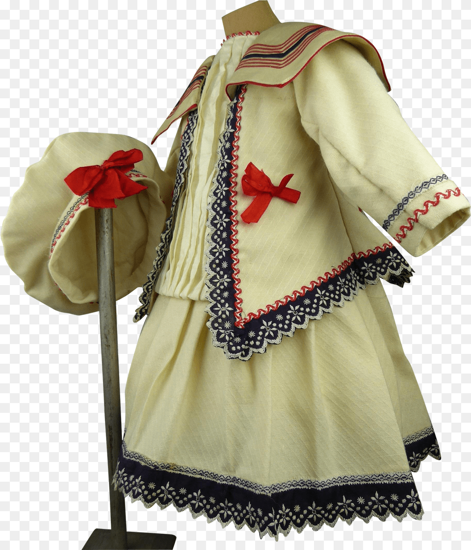 Marvelous Creamy Muslin French Antique Doll Sailormariner Costume Free Transparent Png