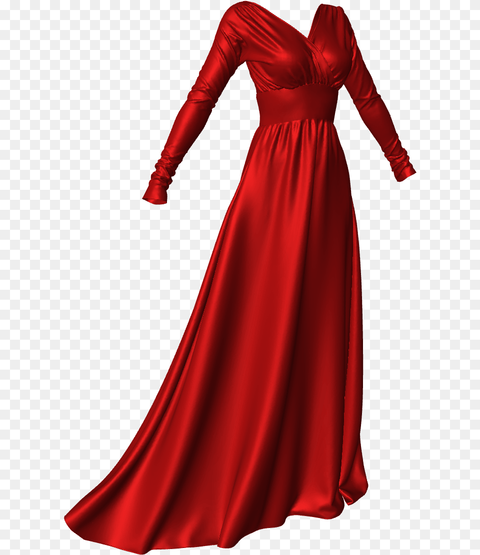 Marvelous Designer Dresses Garment Files Fabric Presets Designer Gown Hd, Long Sleeve, Formal Wear, Fashion, Evening Dress Png Image