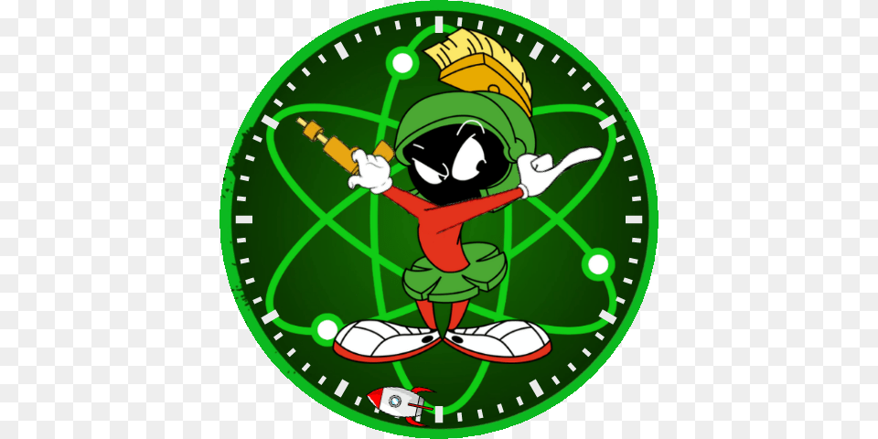 Marvin The Martian Marvin The Martian Watch Face, Green, Device, Grass, Lawn Free Png