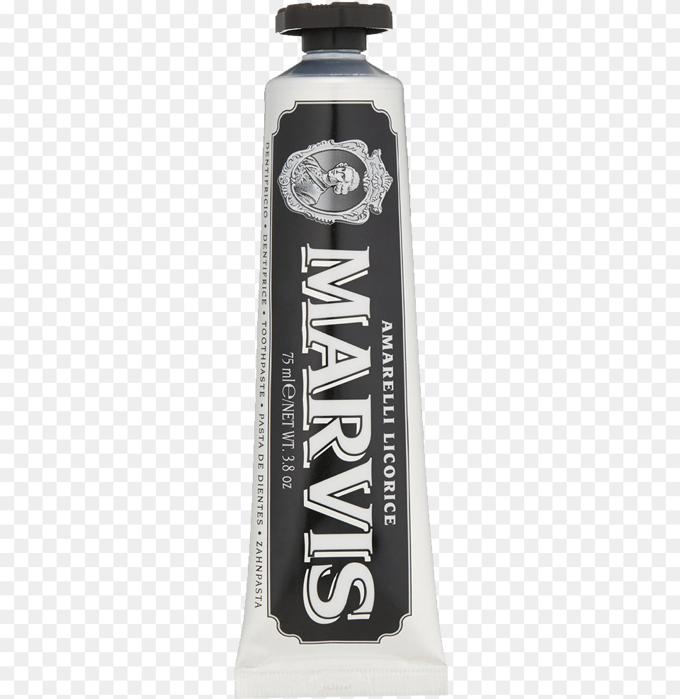 Marvis Amarelli Licorice Mint Toothpaste Lucozade, Bottle, Cosmetics, Perfume Png Image