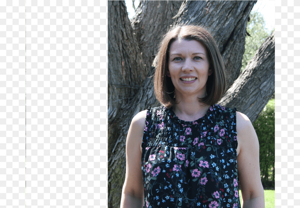 Mary, Blouse, Tree, Smile, Portrait Free Transparent Png