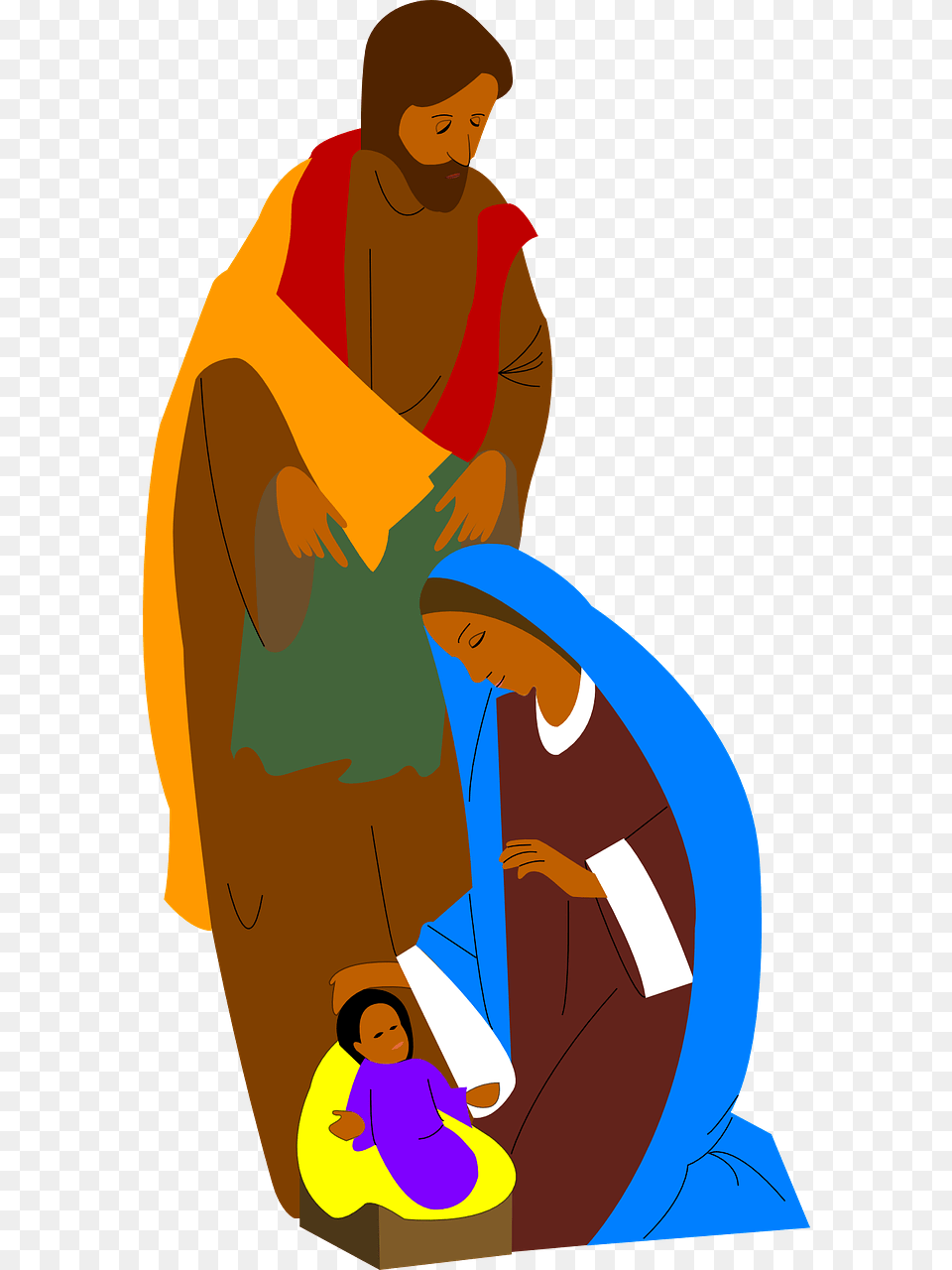 Mary And Jesus Clip Art, Adult, Male, Man, Person Free Png