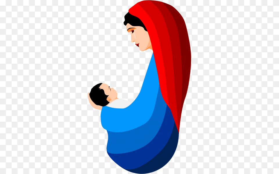 Mary And Jesus Clipart Nice Clip Art, Adult, Female, Person, Woman Png Image