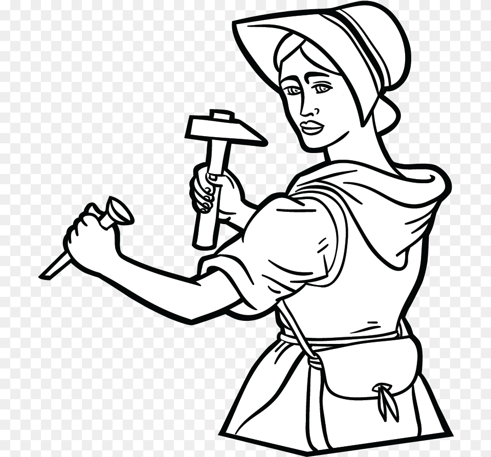 Mary Anning Colouring, Adult, Female, Person, Woman Free Png