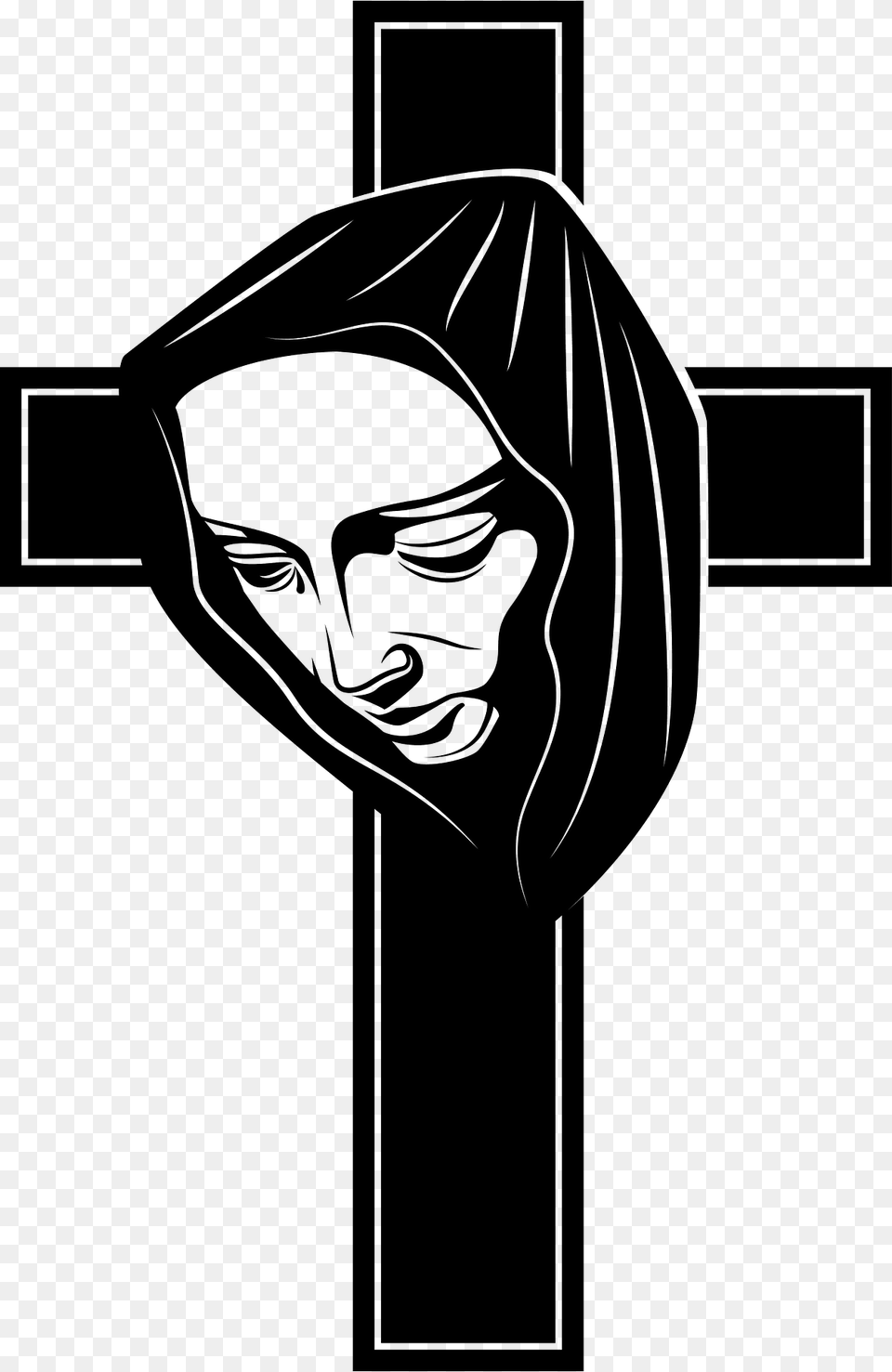 Mary Cross Clipart, Clothing, Hood, Symbol, Fashion Free Png