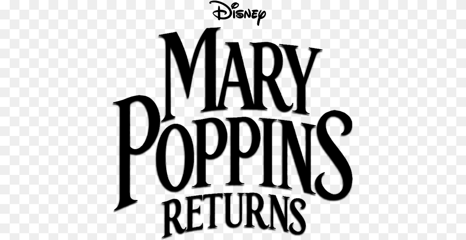 Mary Disney Mary Poppins Returns Logo, Gray Png Image