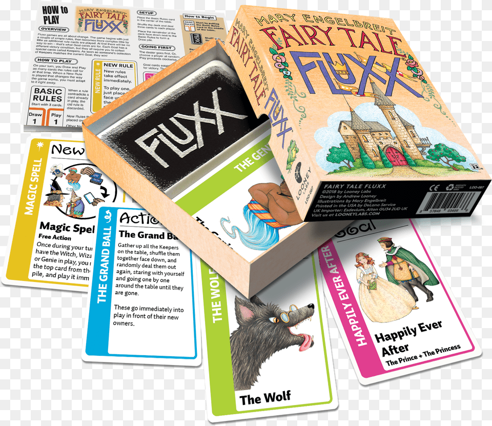 Mary Engelbreit Fairy Tale Fluxx Contents Looney Labs Eco Fluxx Game, Advertisement, Poster, Publication, Adult Free Png Download