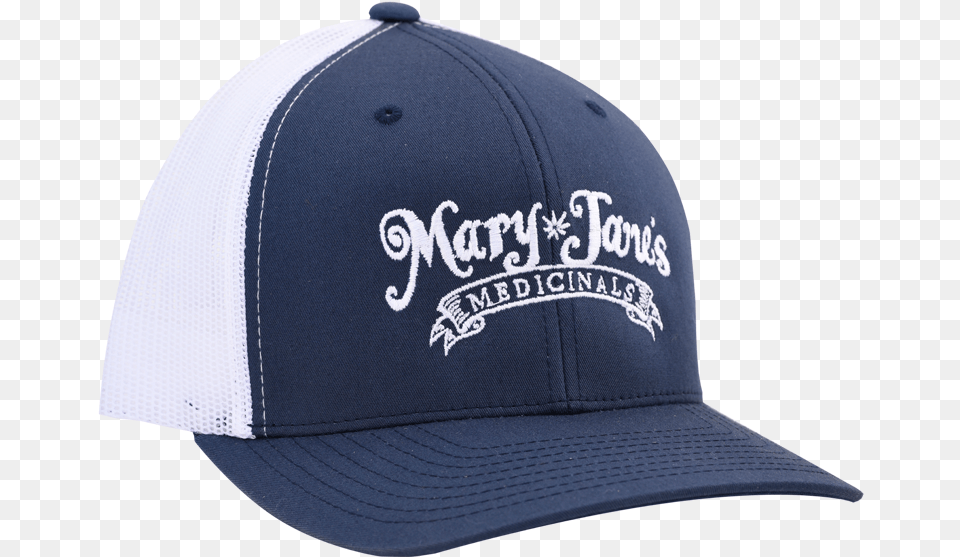 Mary Jane S Medicinals Trucker Hat Blue With White Baseball Cap, Baseball Cap, Clothing Png