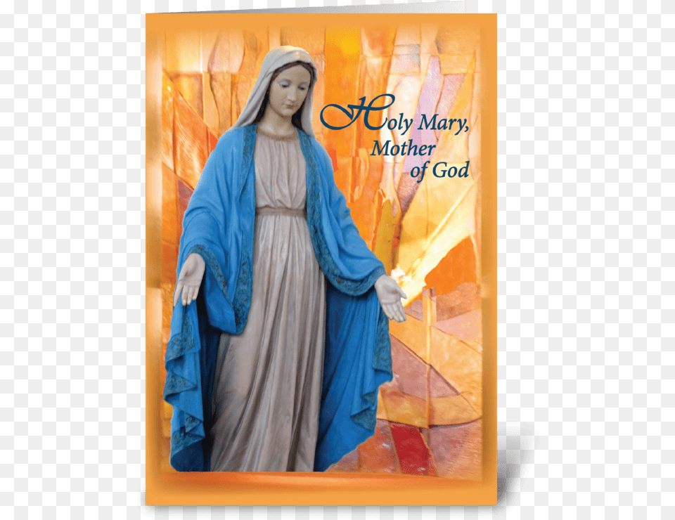 Mary Mother Of God Catholic Thinking Greeting Card Anniversary, Adult, Person, Female, Fashion Free Png Download